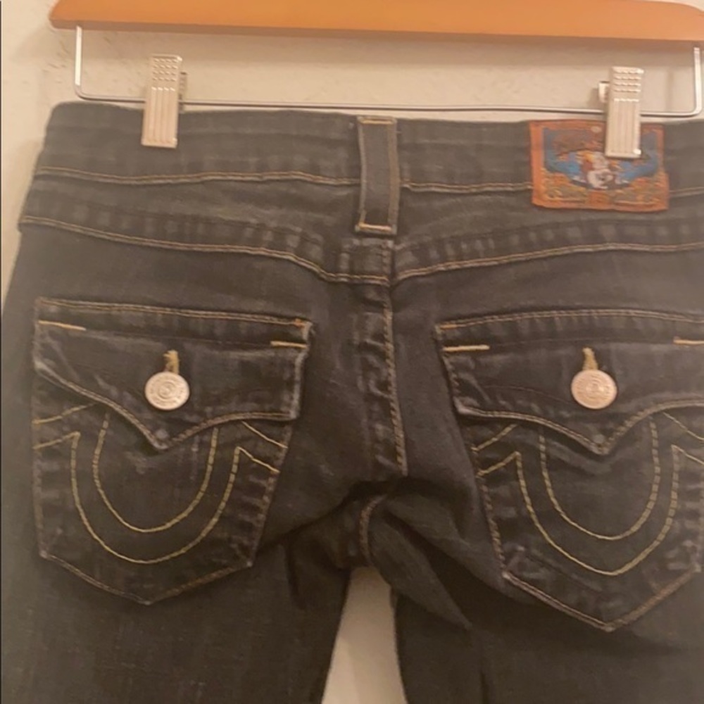 True religion black boot cut jeans